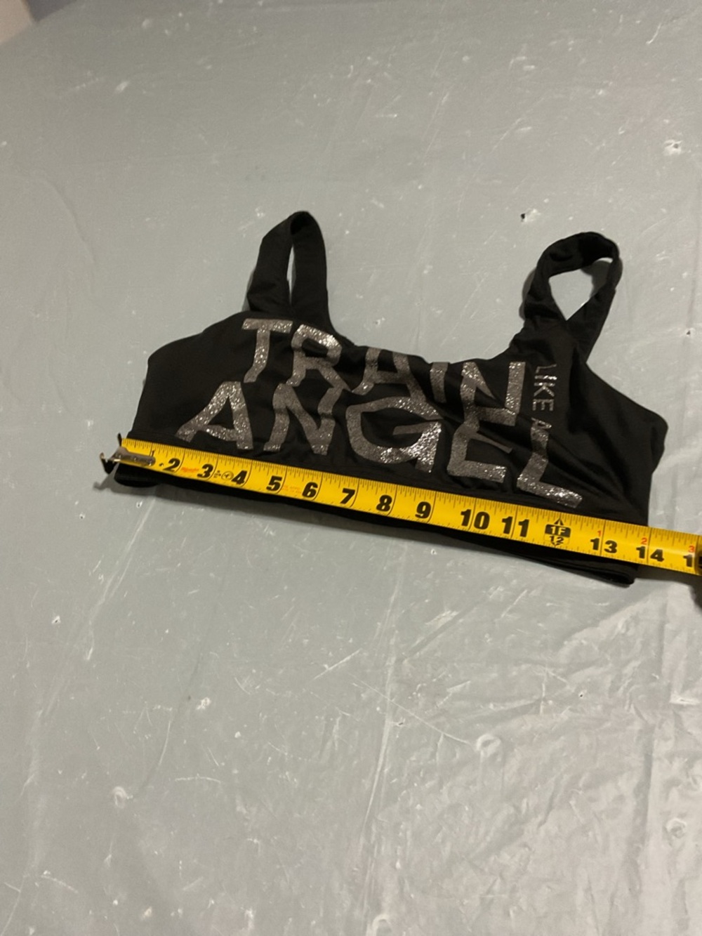 Train Angel Glitter Logo Sports Bra - Black 10144 - Picture 5 of 5